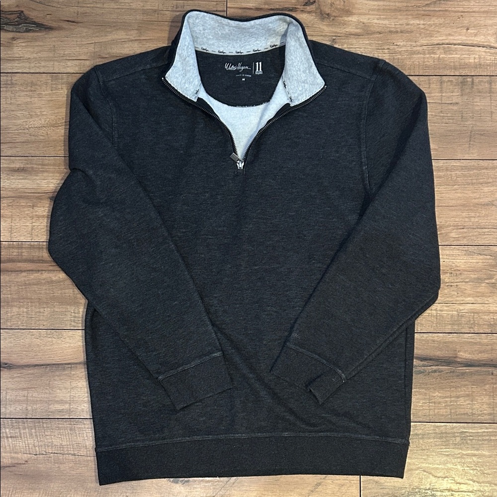Walter Hagen Golf Course Casual Men's Black Zip-Up Sweater